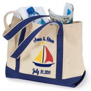 Personalized Bridal Party Boat Tote Bags