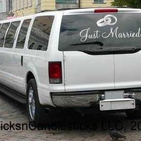 Wedding Getaway Car Decals-just Married Wedding..