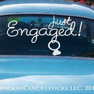 Engagement Car Decals-just Engaged