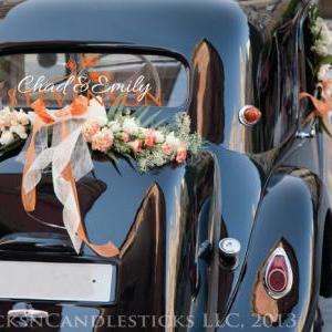 Wedding Getaway Car Decals- Rose Buddies