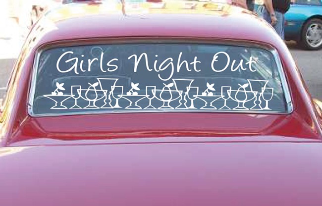 Bachelorette Car Decals-girls Night Out
