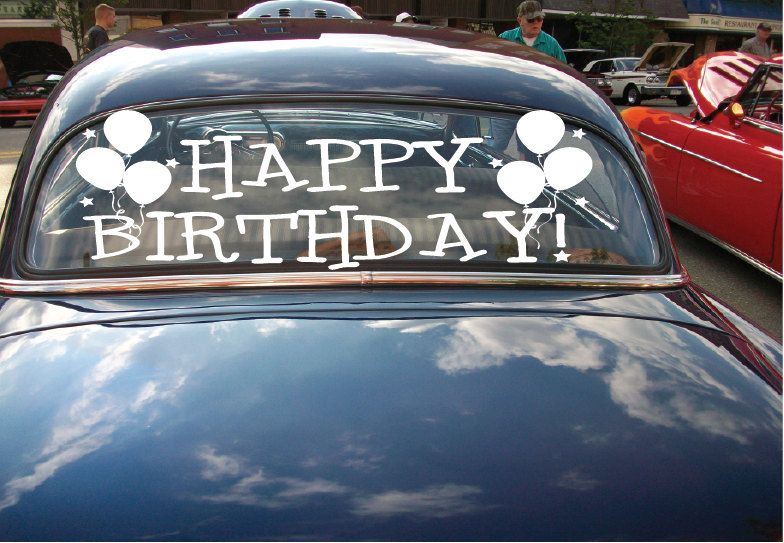Happy Birthday Car Decals
