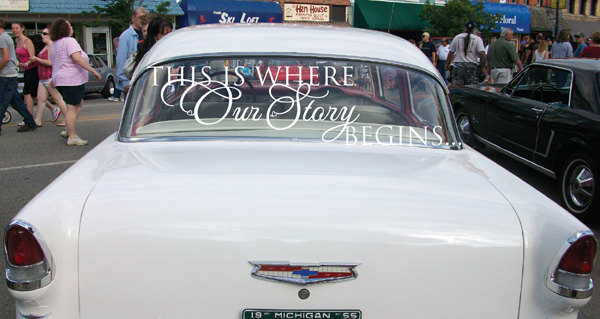 Wedding Getaway Car Decals This Is Where Our Story Begins