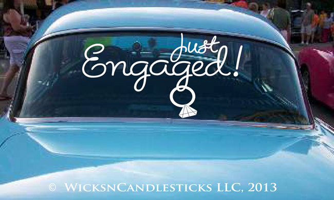 Engagement Car Decals-just Engaged