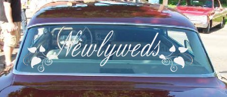 Wedding Getaway Car Decals For Newlyweds