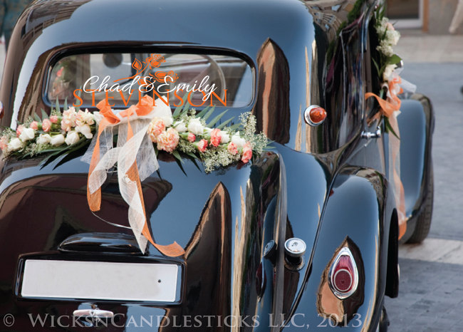 Wedding Getaway Car Decals- Rose Buddies