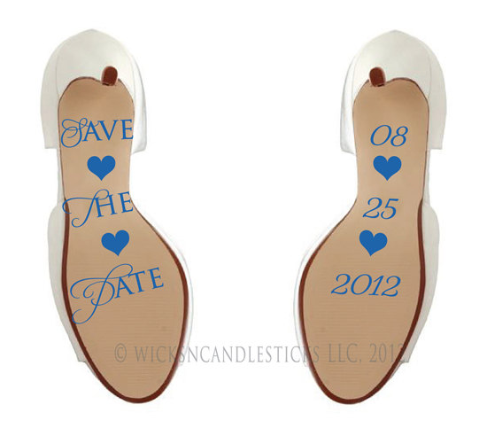 Save The Date Shoe Sticker Decals