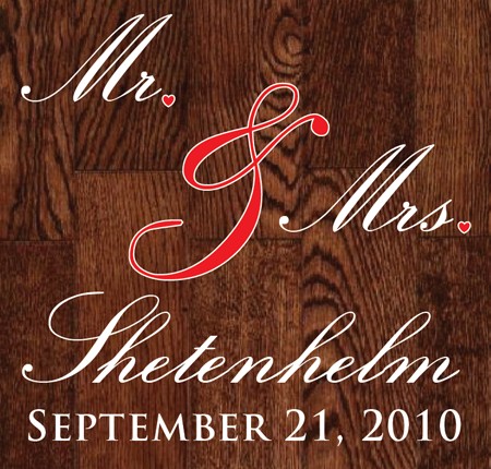 Wedding Dance Floor Decals Mr. And Mrs. Personalized
