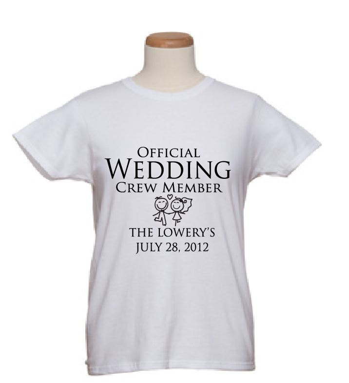 Bridal TShirts Official Wedding Crew Member on Luulla