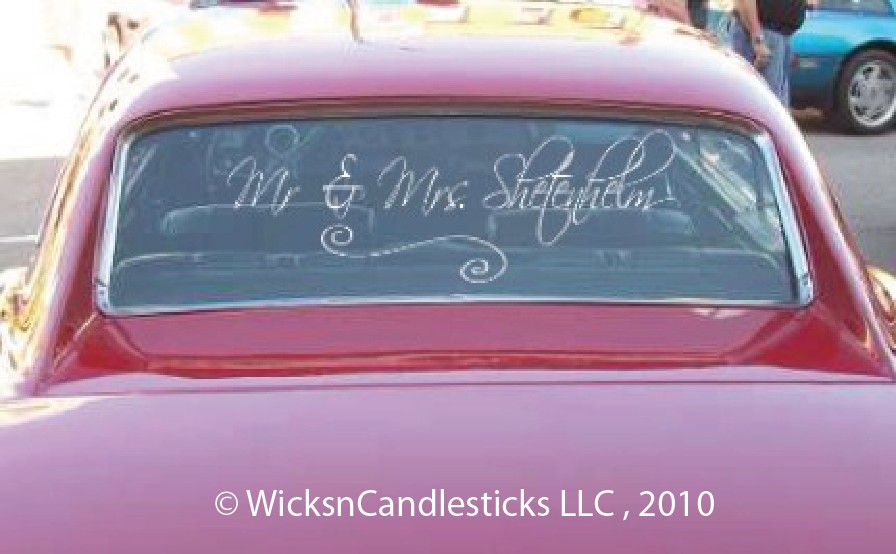 Wedding Getaway Car Decals Mr And Mrs Personalized