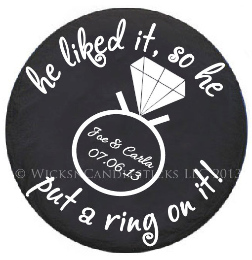 Wedding Engagement Jeep Decal - He Liked It, So He Put A Ring On It