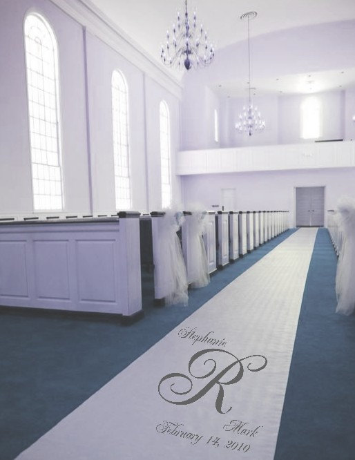 Diy Heat Applied Glitter Vinyl For Customized Wedding Aisle